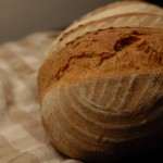 Pane di farine antiche e pasta madre .