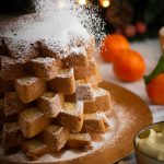 Pandoro con crema diplomatica al mandarino